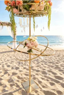2pcs round Flower Arrangement Wedding Props Main Table Decoration Aisle Marker Table Setup - Wedding Decor
