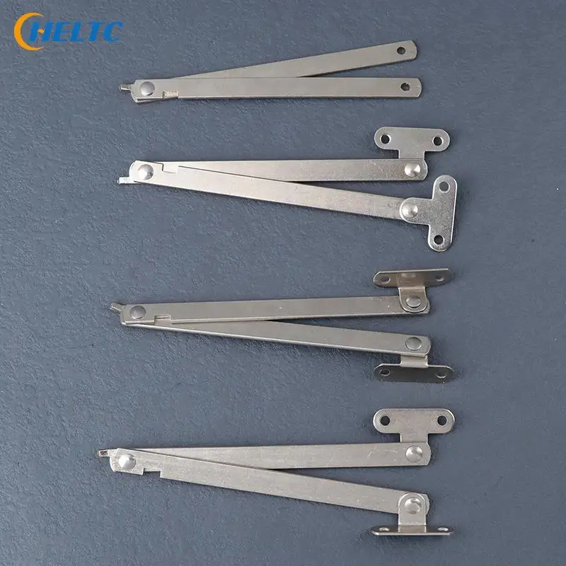 1pcs Cabinet Furniture Doors Close Lift Up Stay Support Hinge Stainless Steel Two Fold Pull Rod Kitchen Accessories