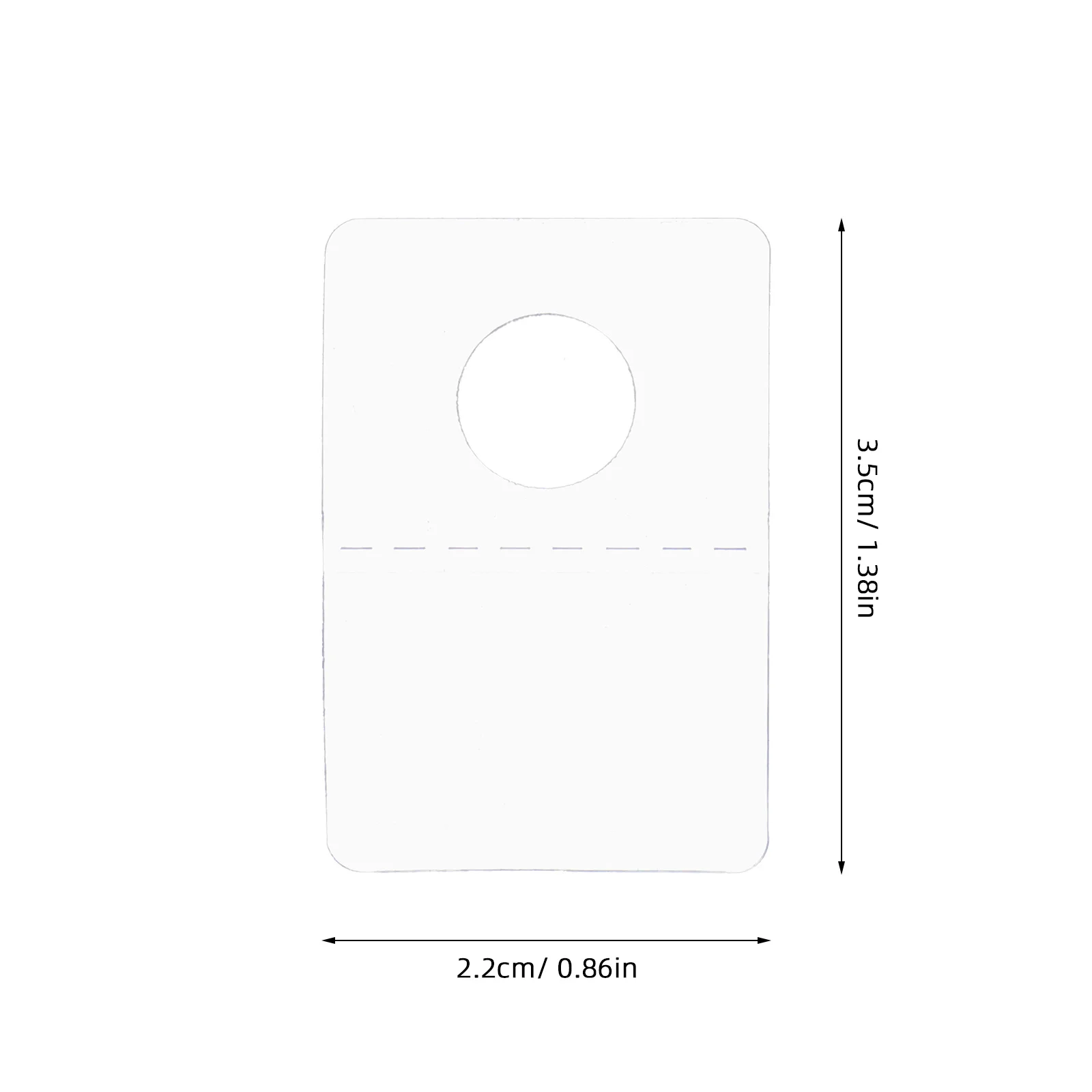 500 قطعة علامات التبويب المعلقة اللاصقة واضحة بفتحة PVC علامات التبويب ذاتية اللصق لعرض البيع بالتجزئة علامة معلقة للبضائع للعرض