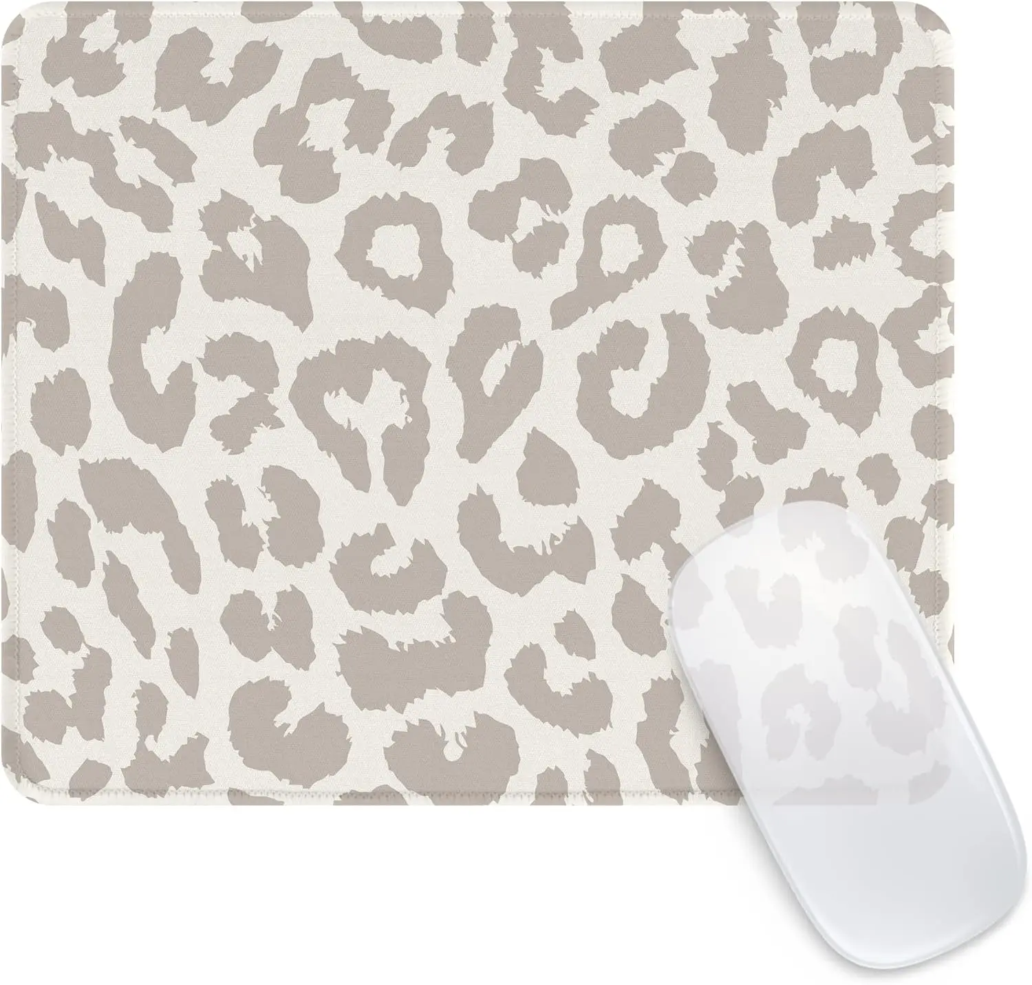 

Grey Leopard Mouse Pad, Waterproof Non-Slip Rubber Base, 9.5x7.8 Inch for Office Laptop