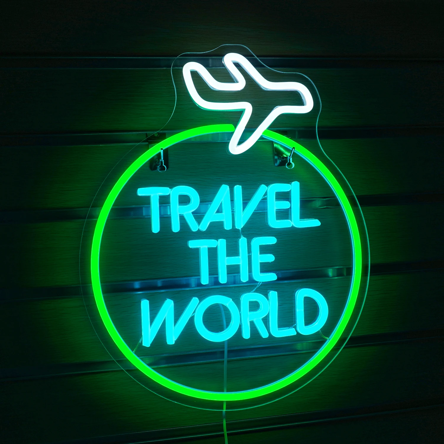 Travel The World Neon Sign For Wall Decor Room Decoration For Hotel Homestay Tavern Dimmable LED Lights USB Powered Neon Signs