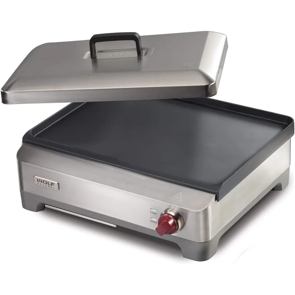 Gourmet Precision Electric Griddle, Indoor Grill, 200 sq. in, Nonstick Coating, Advanced Temperature Control, Stainless