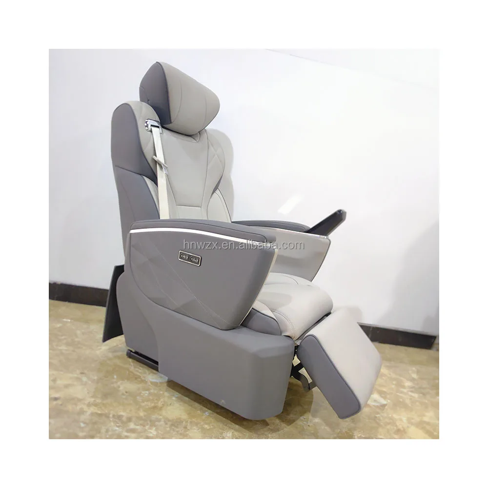 RV Swivel Seat,40 Series Multi-functional Adjustable Electric Rotating Nappa Leather Luxury Airline Car Seat for Captain's Seats