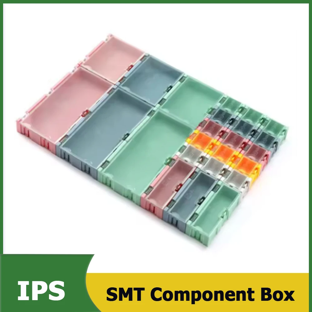 The Dimensions Of The Small Electronic Component/SMD Kit Parts Storage Box Are 18x23x18mm-120x54x18mm