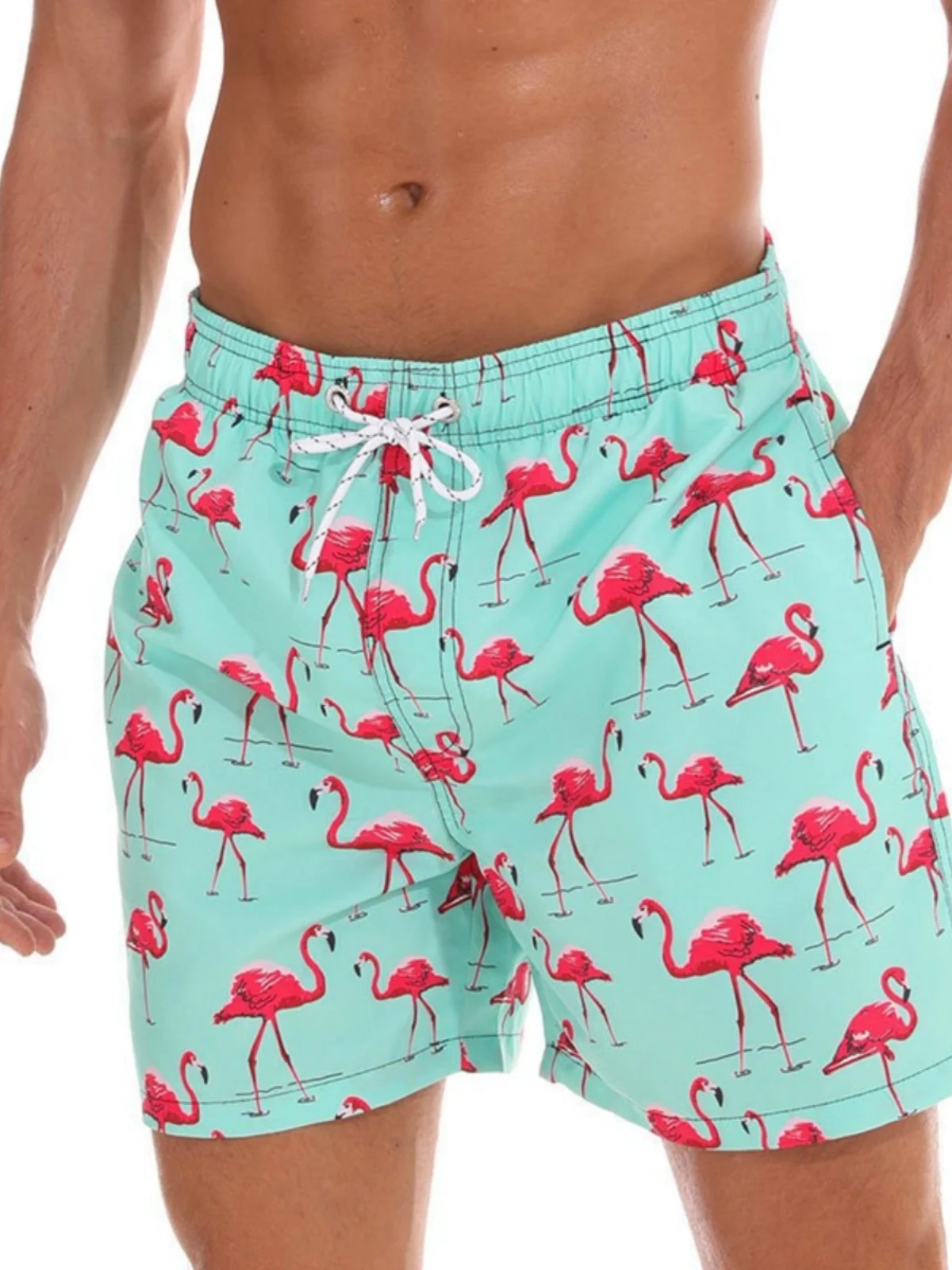 الشاطئ الإبداعية 3D المطبوعة بالإضافة إلى حجم orts عارضة واسعة الساق السراويل الصيف الرياضية فضفاضة تناسب مرونة الخصر منتصف الخصر #5