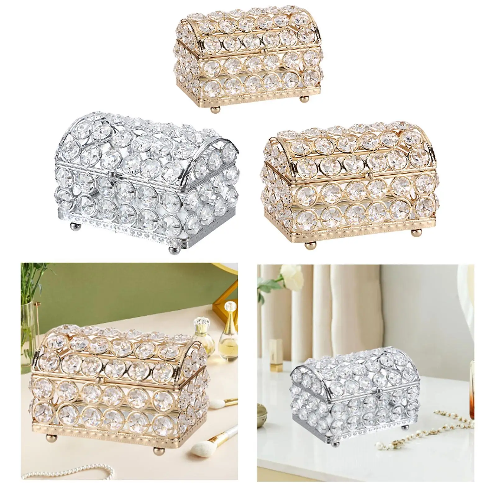 

Jewelry Display Case Keepsake Gift Box for Bracelets Brooches Ear Studs