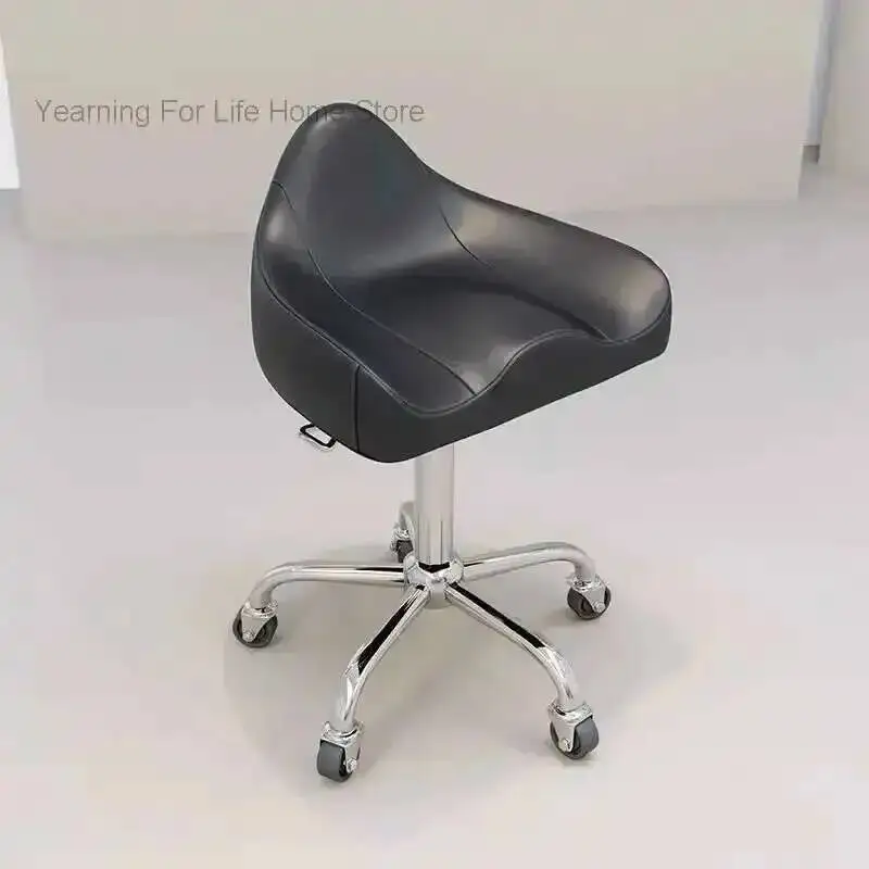 

Chairs Barber Beauty Nordic Salon Wrought Iron Special Barber Chair Modern Rotating Lifting Stool with Wheels Home Makeup Chair