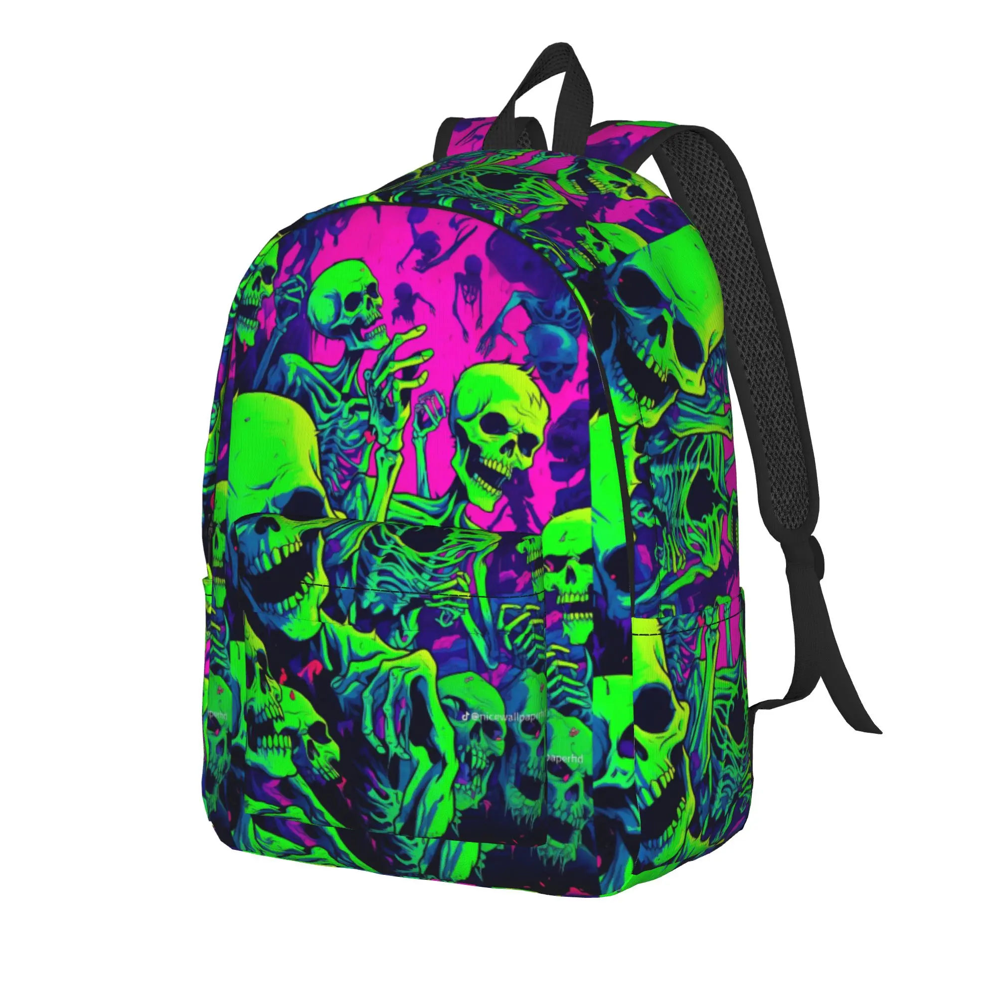 Green Grape Fruit Backpack  Fashion Backpacks Unisex Trekking Breathable School Bags Custom Rucksack