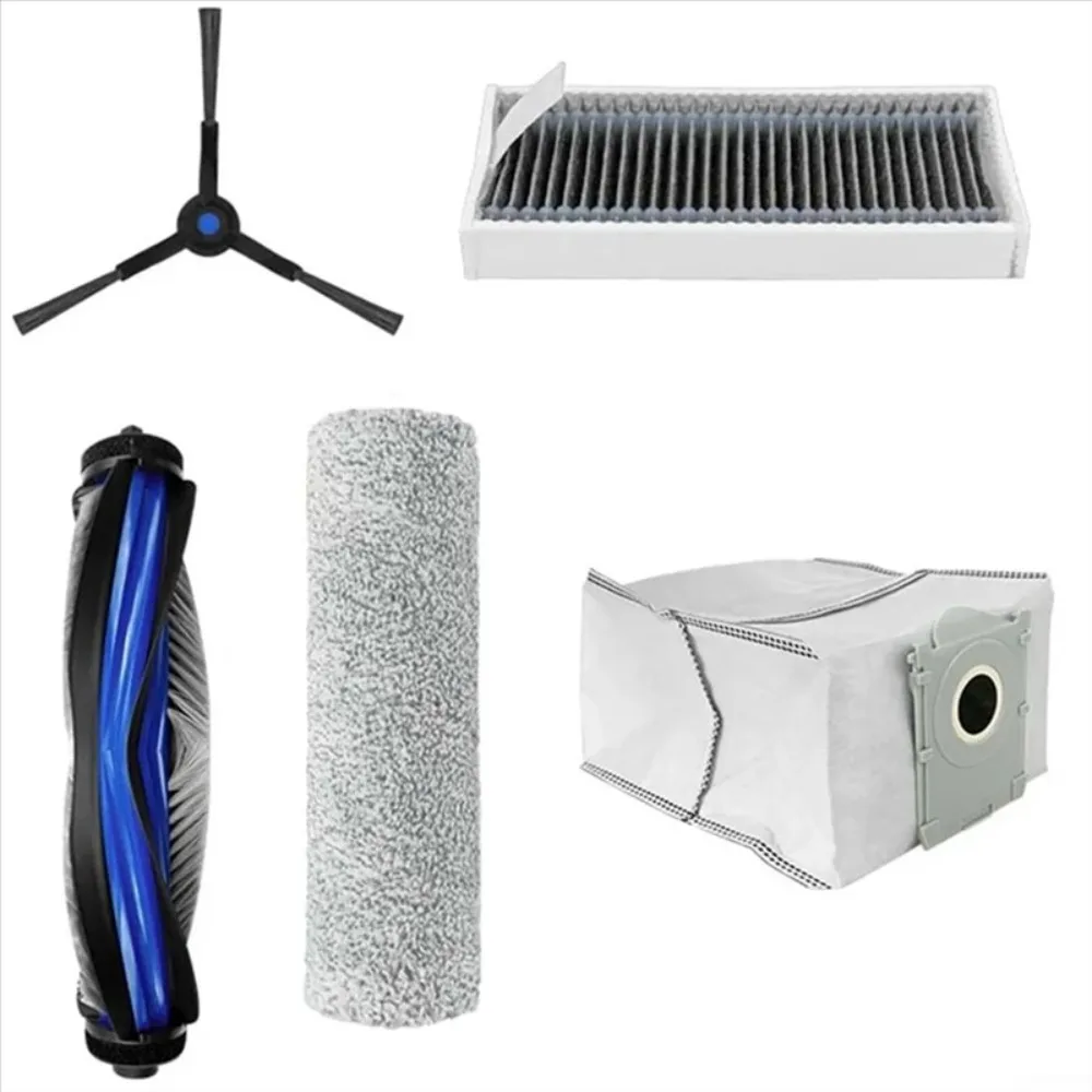 

B06B-Main Roller Brush+Roller Kit For Ecovacs X8 PRO/X8 PRO PLUS/X8 PRO OMNI HEPA Filter Side Brush Dust Bag Vacuum Parts
