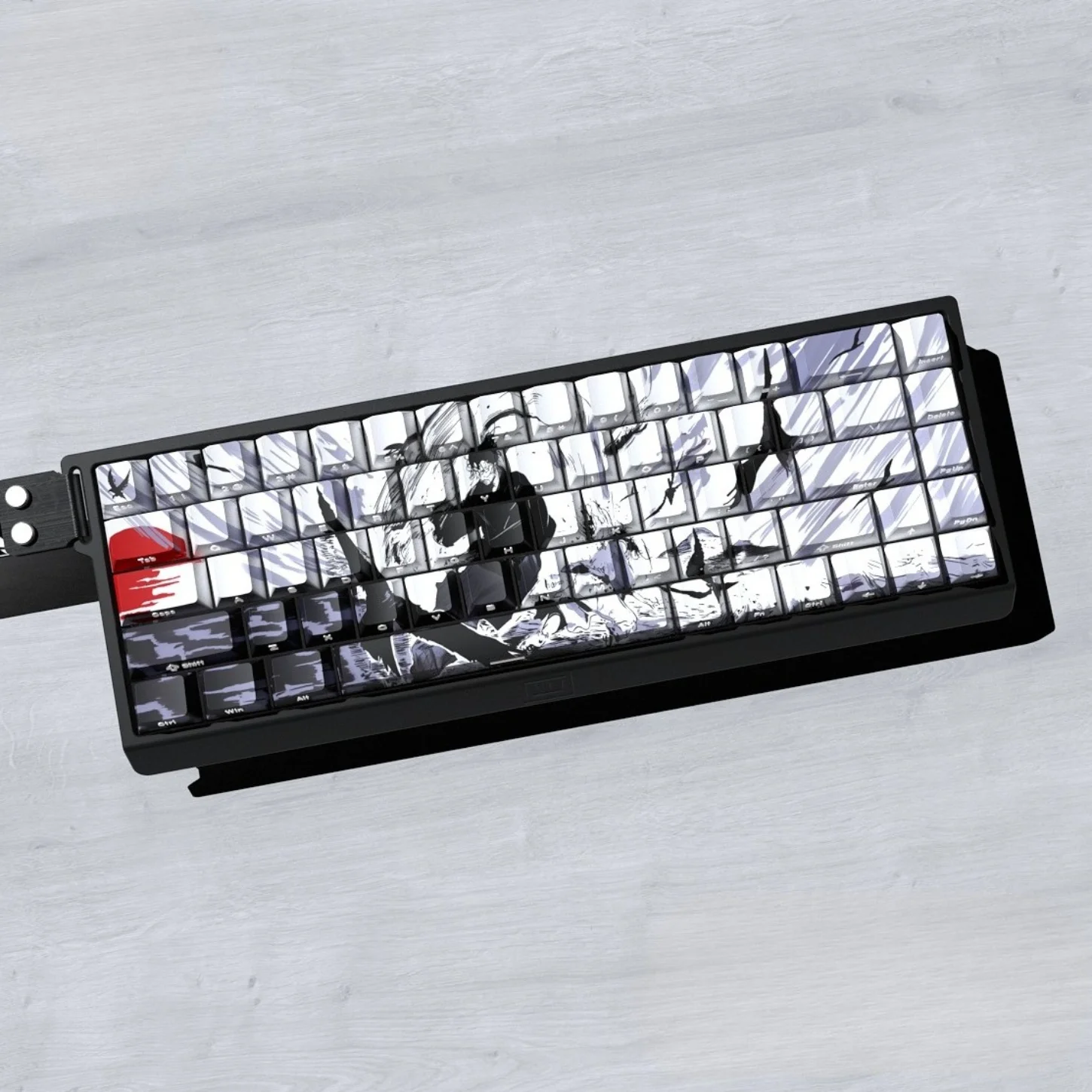 

Retro Keycap PBT 74 Key Side Engraved Translucent Personalized Keyboard Keychain Suitable for 60 61 68 Mechanical Keyboards