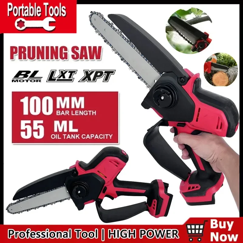 

Fit Milwaukee Electric Chain Saw Pruning Saw Brushless Cordless Power Tools for 18v Battery Mini Electric Saw Garden Power Tools