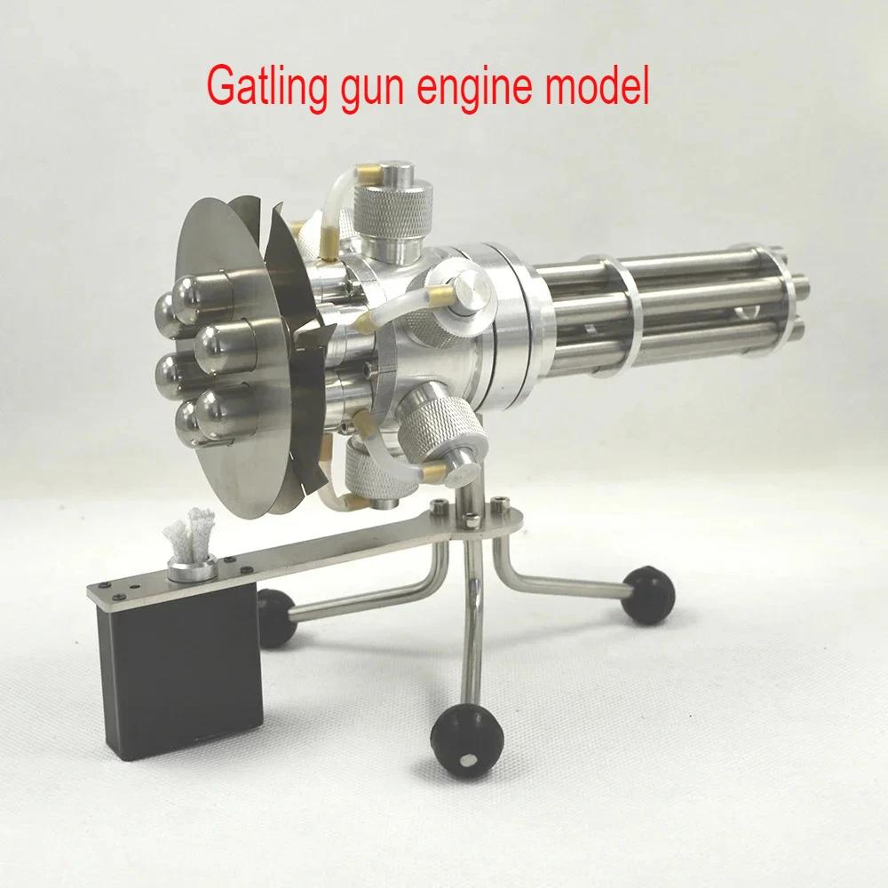 

Модель двигателя Стирлинга Гатлинга, шестицилиндровый цельнометаллический запуск топлива, высокоскоростная модель пистолета Гатлинга, игрушка для научного эксперимента