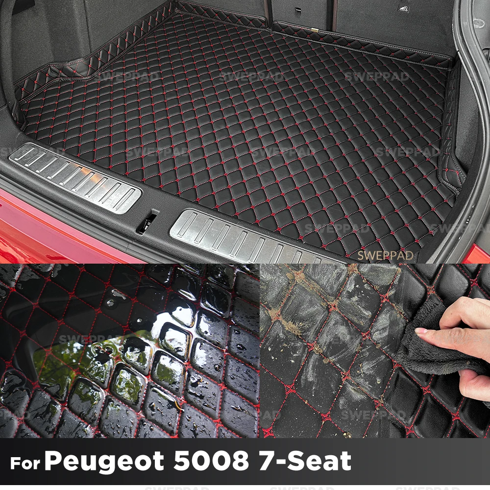

Для Peugeot 5008 7-местный 2017-2023 коврик в багажник автомобиля коврик для багажника защитная накладка аксессуары для интерьера