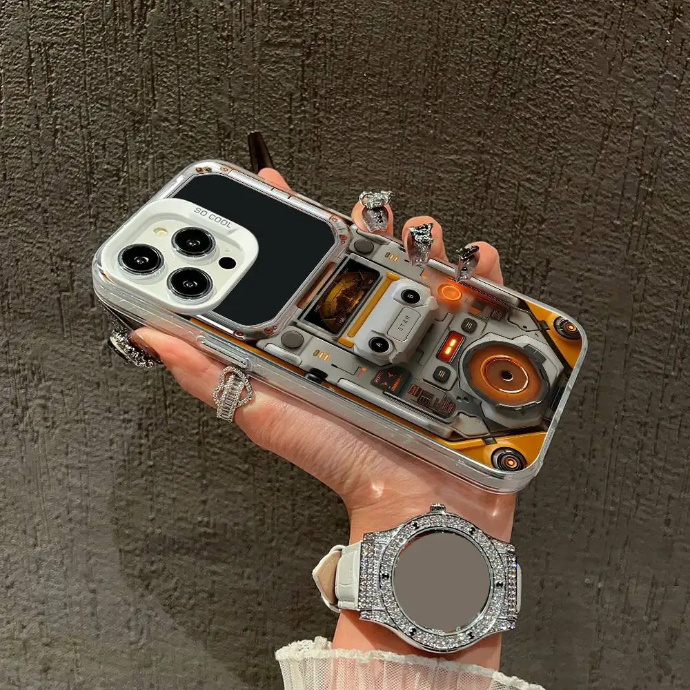 حافظة هاتف للأولاد محمولة لوحدات التحكم بالألعاب لهواتف iPhone 16,15,14,13,12,11,Mini,Pro,E,XS,SE4,MAX White Candy Matte Shell