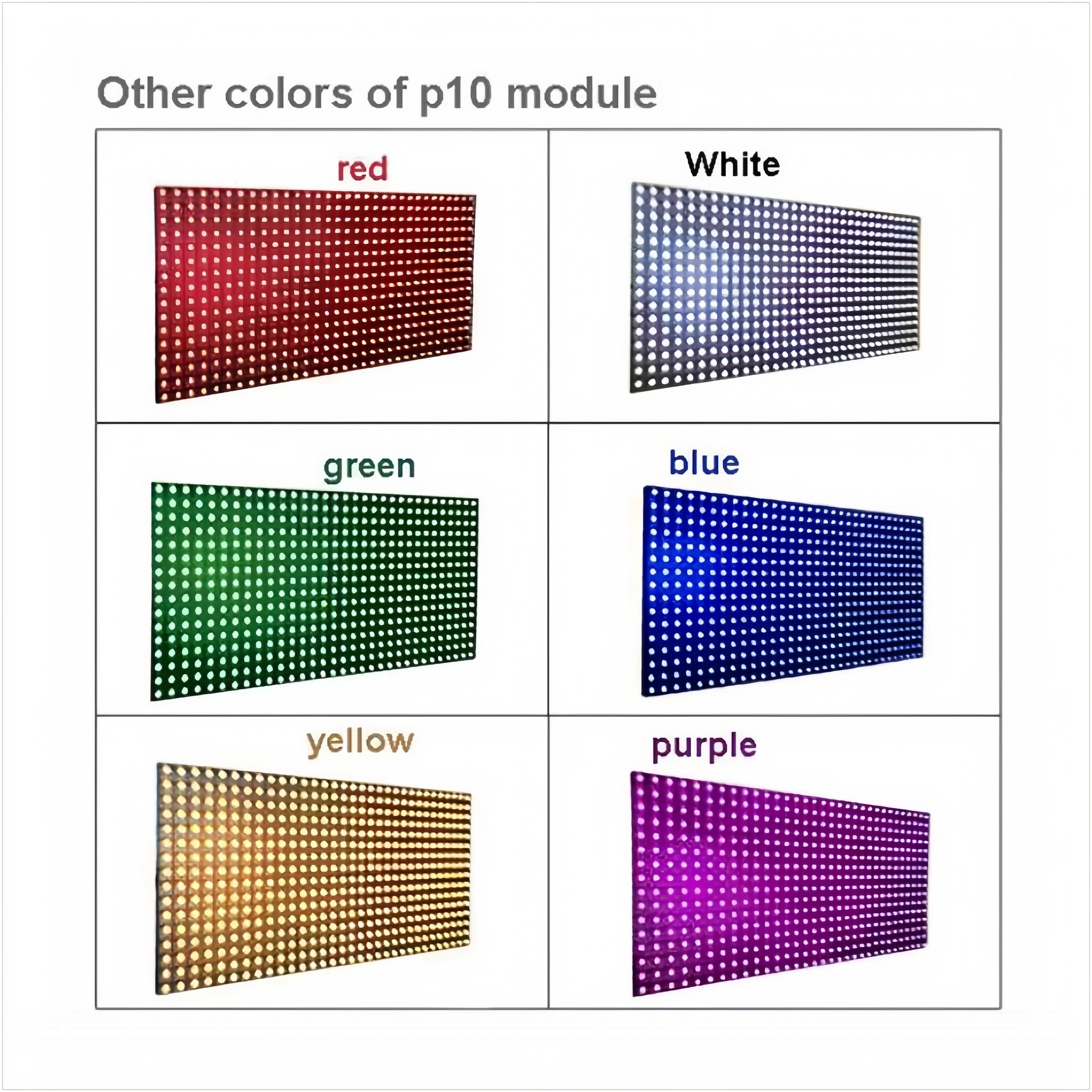 P10 SMD LED Module 320x160mm Single Color Outdoor IP65 Waterproof 32x16 Pixels for Digital Signage Billboard Display