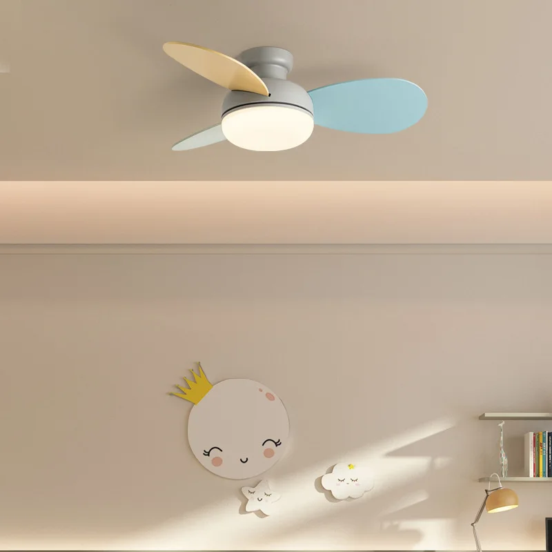 Children's Room Ceiling Fan Lights Home Decoration Bedroom Dining Room with Electric Fan Integrated Fan Lamps Can Be Customized