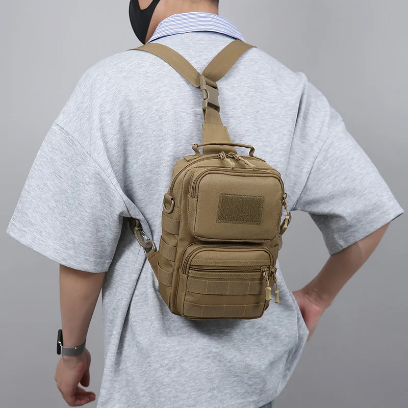 Taktische Brusttasche für Männer, multifunktionale Angeltasche, strapazierfähige Umhängetasche für Reisen, Camping, Wandern, Outdoor-Aktivitäten – Detail 10