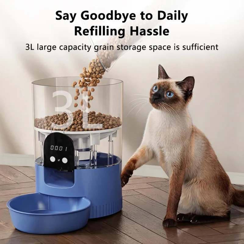 SYW-Smart Rocket For Healthy Pets 3L Automatic Cat Feeder-Timed& Quantitative Dry Food Dispenser, Remote Control