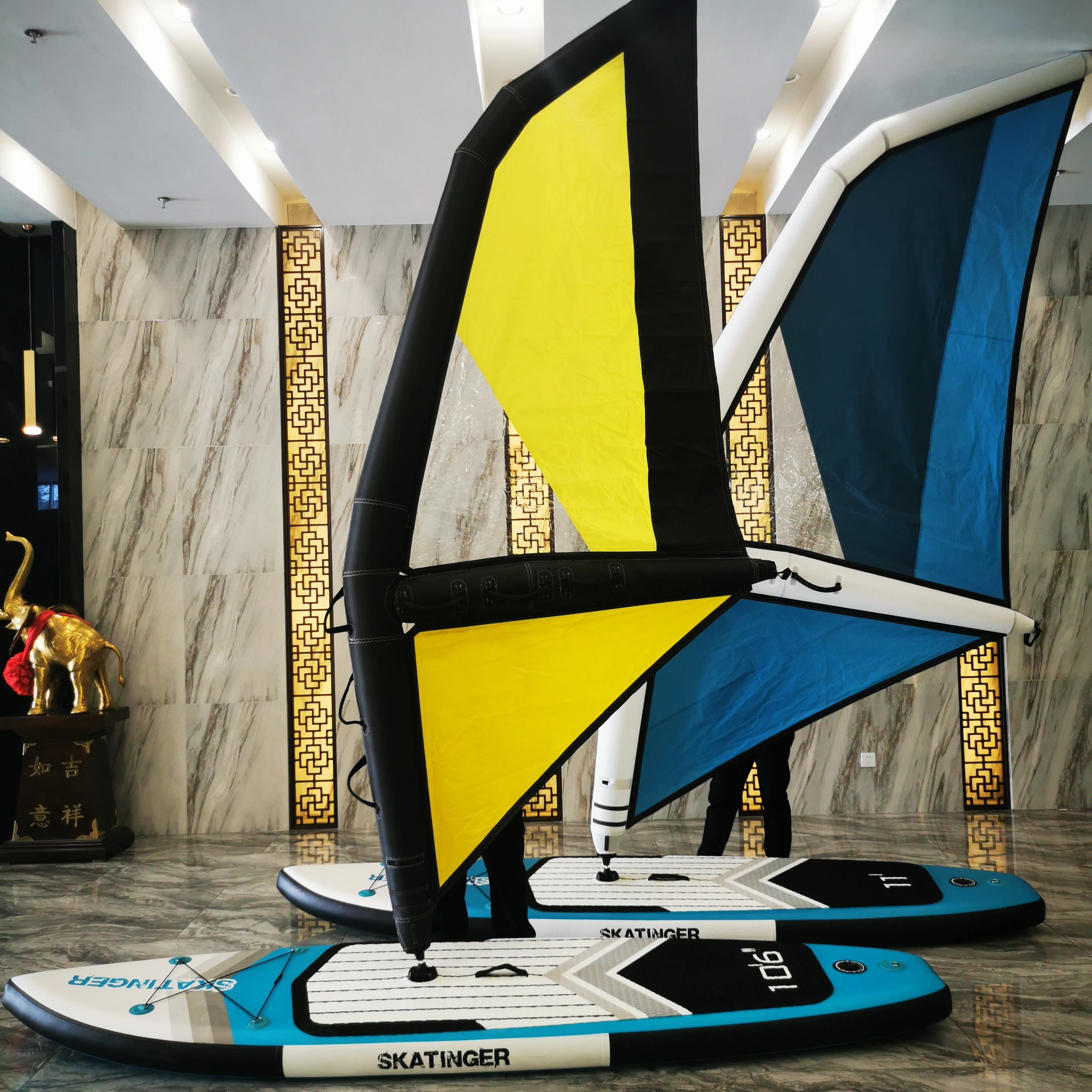 

China factory Wholesale double layer windsurfing board racing kite surfing board inflatable wing sails board Water Sports