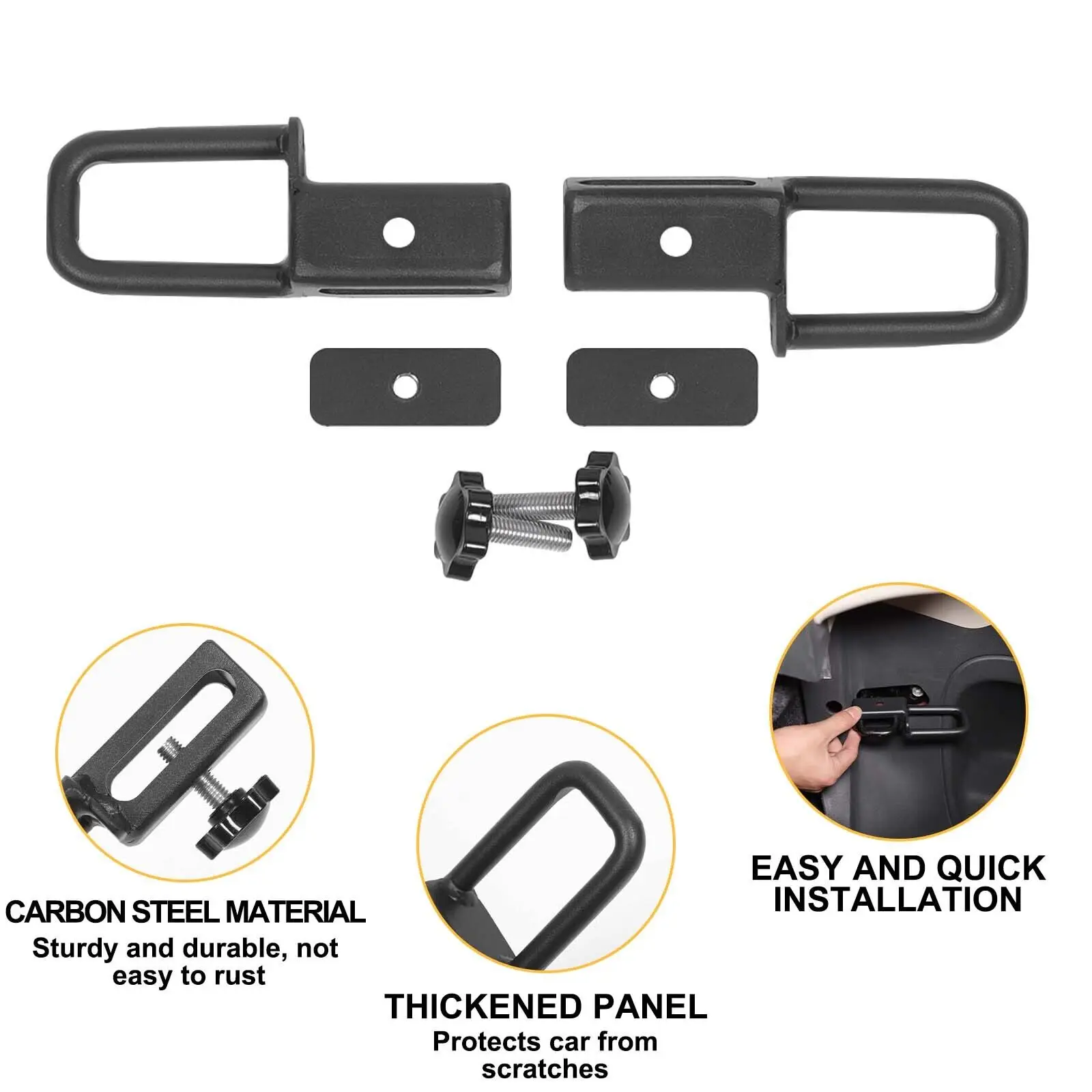 

2PCS Carbon Steel Rear Seat Backrest Adjustment Seat Lying Down Holder Bracket For Fiat 500 Abarth 595 2007-2015 Accessories