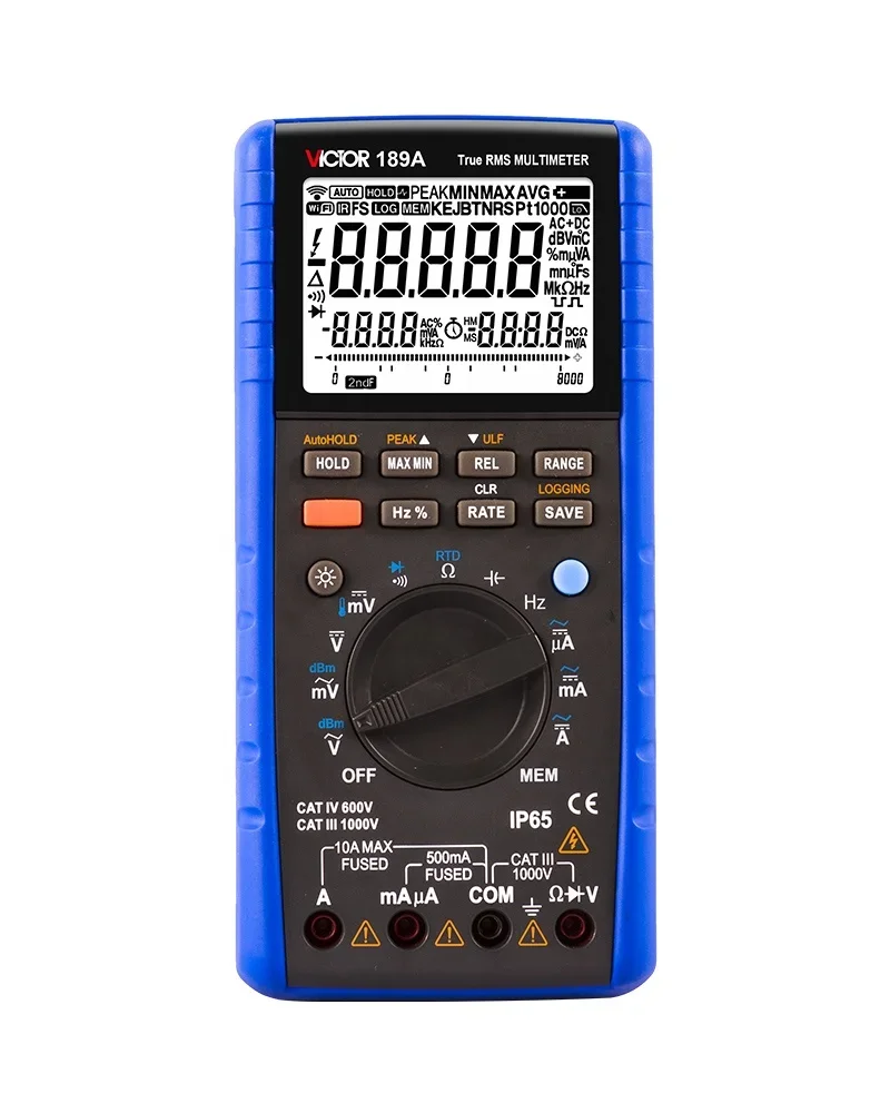 189A Measure Effective Value True RMS Multimeter Digital Multimeter with RTD measurement Input  function 0.025% accuracy