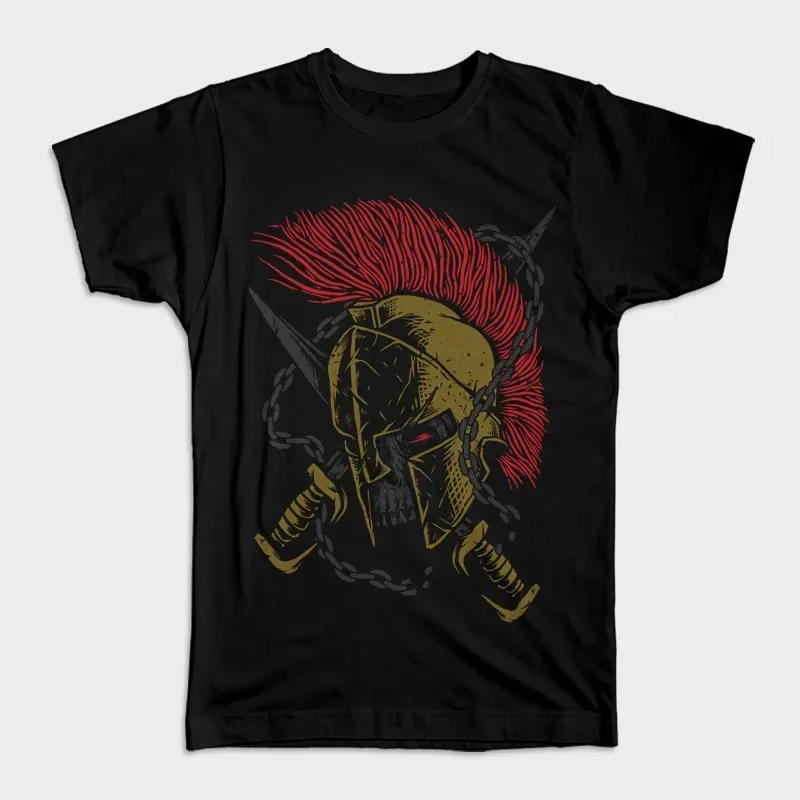 

Spartan Warrior T-Shirt 100% Cotton O-Neck Short Sleeve Casual Mens T-shirt Size S-3XL