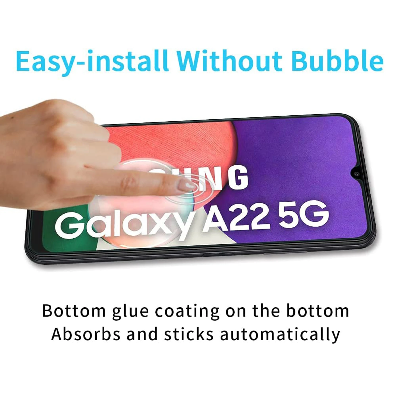 Vidrio templado para Samsung Galaxy A22, A22s, 5G, película protectora de pantalla, 2/4 unidades
