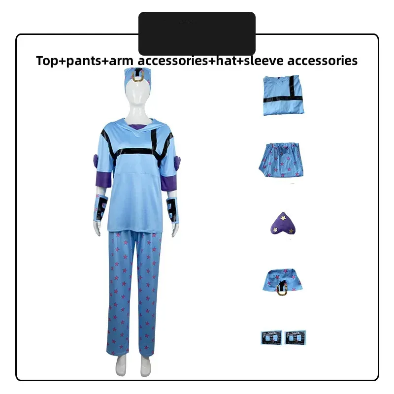 DY20Jonathan Joestar Косплей Аниме Невероятные приключения ДжоДжо Костюм Парик Стальной шар Бег Синяя униформа Мужчина Женщина Карнавальный костюм для вечеринки