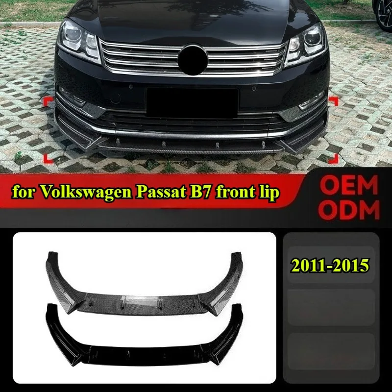 Applicable for Volkswagen Passat B7 2011-2015 Overseas Version Front Bumper Lip Splitter Lower Diffuser Spoiler Exterior Parts view 3