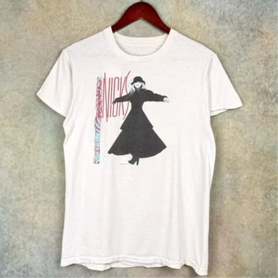 Stevie Nicks 90s Tshirt Fleetwood Mac Band for Men Women Tshirt Casual and Comfortable Summer Cotton Tops