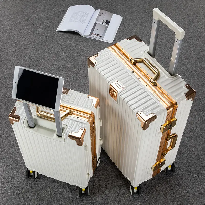 20 Inch Student Rolling Suitcase, Durable Spinner Wheel Password Luggage for Men Women Travel Use