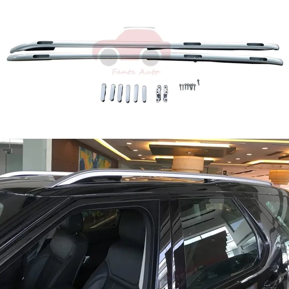 FANTE 2PCS Roof Rack Rails Fits for Land Rover Discovery 5 L462 2017-2022 Cargo Crossbars Luggage Carrier Silver