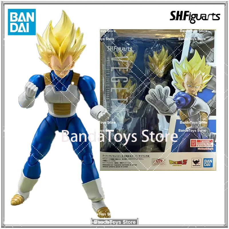 In Stock Original Bandai S.H.Figuarts Super Saiyan 2 Awakening Vegeta Dragon Ball Anime Action Collection Figures Model Toys