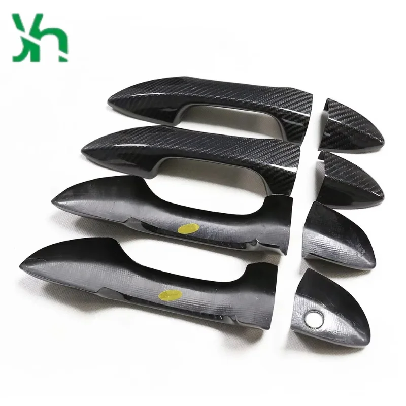 لتويوتا كورولا 2014-2017 غطاء مقبض الباب الخارجي من ألياف الكربون بالكامل مع/بدون ثقب المفتاح #1