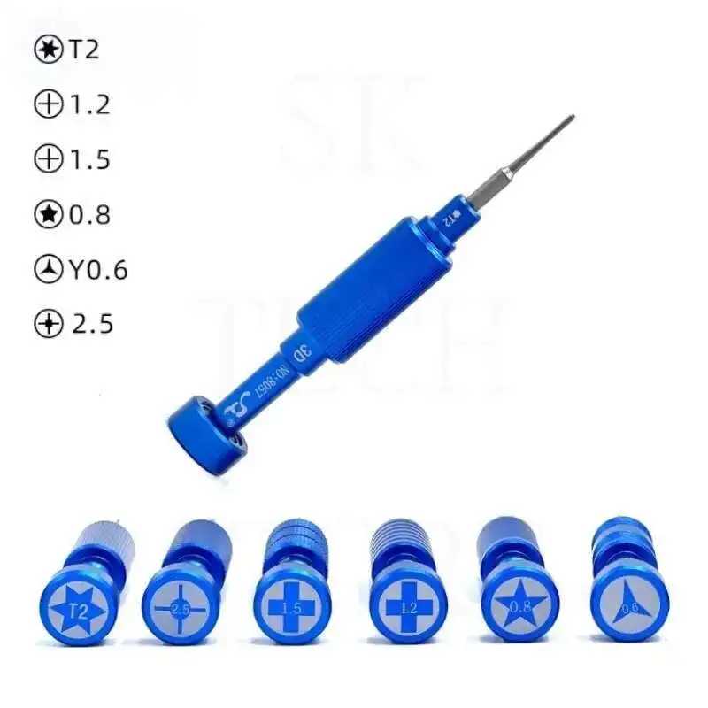 Cacciavite di precisione 3D SW-8057 Serie di pistole in acciaio Phillips Y 0.6 Torx 1.2 T2 1.5 0.8 Cacciavite per strumento di riparazione del telefono cellulare