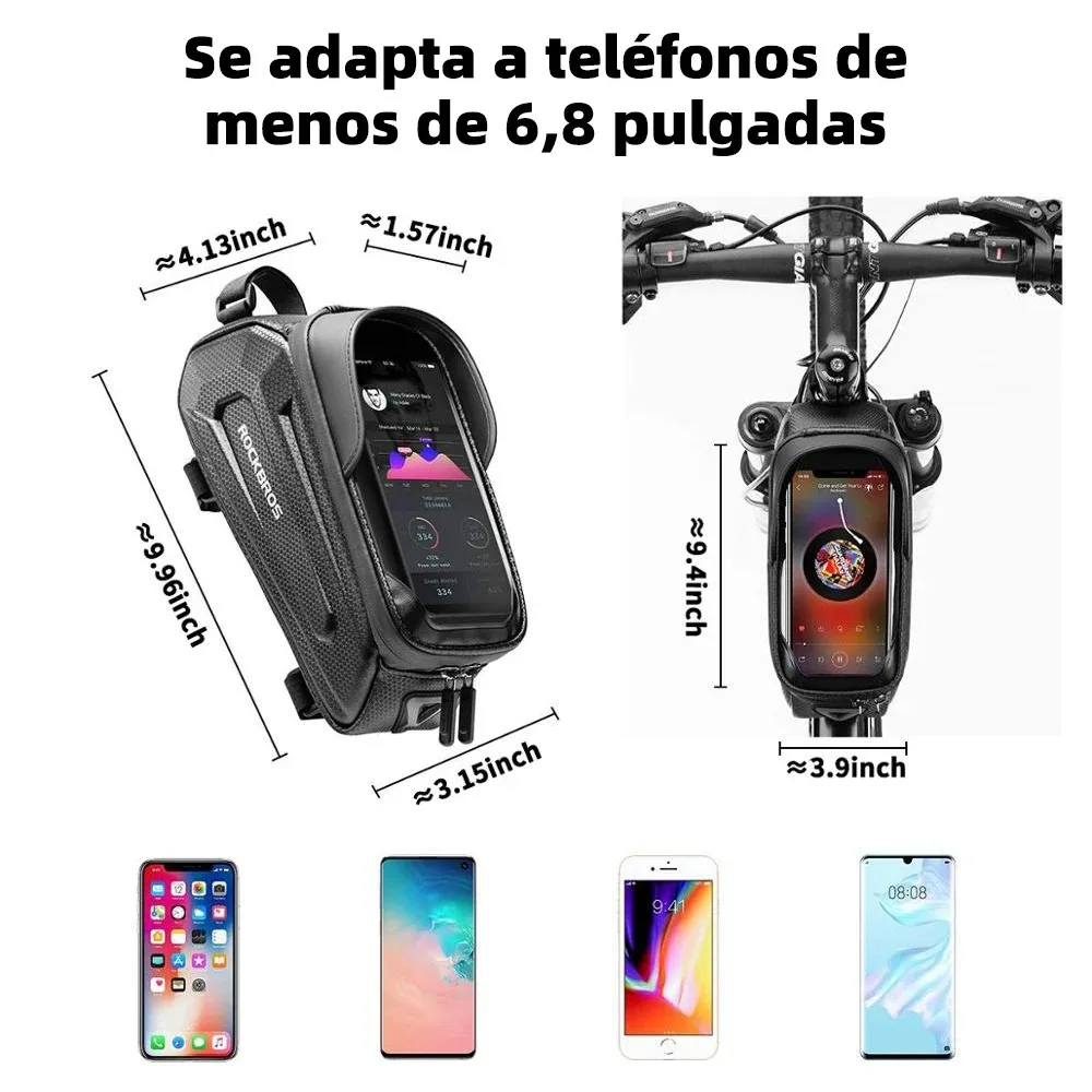ROCKBROS Local Shipping Bike Bag Phone Touch Screen 1.7L High Capacity Cycling Bag Waterproof Wear Resistant Top Bottom Tube Bag