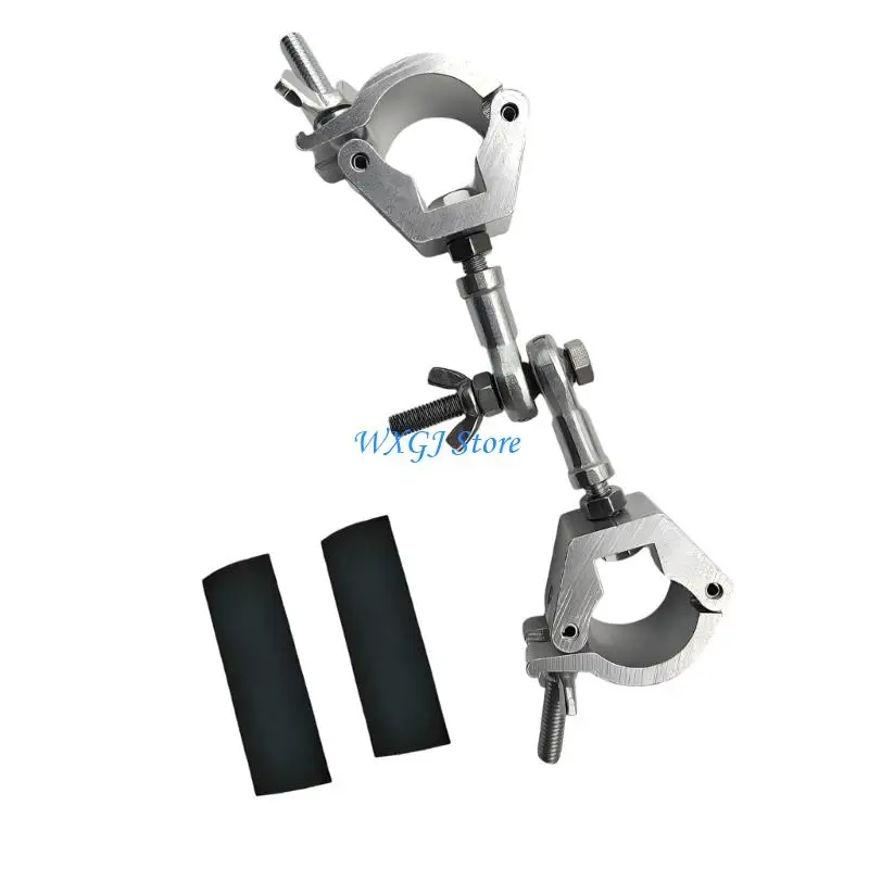 37JE Clamp-Based Towing Link for Camping Gear Transport, Metal Trailer Coupler for Cart or Trailer Connection Tasks