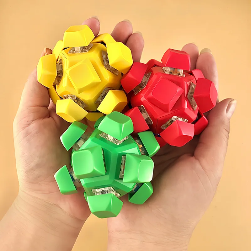 New 12 Keys Magic Ball stress relief toy Fidget Keychain DIY Keyboard Keys Button Finger Keyboard Cap Keycap Pinch Toy Adult
