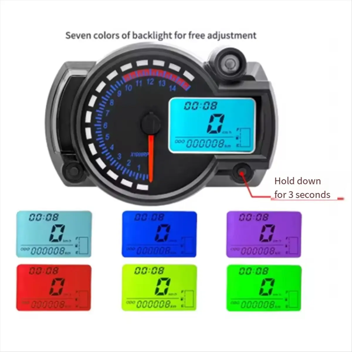 

M85K аксессуары для модификации Otorcycle, универсальный инструмент для мотоцикла, водостойкий ЖК-цифровой одометр, спидометр, 1 компл.