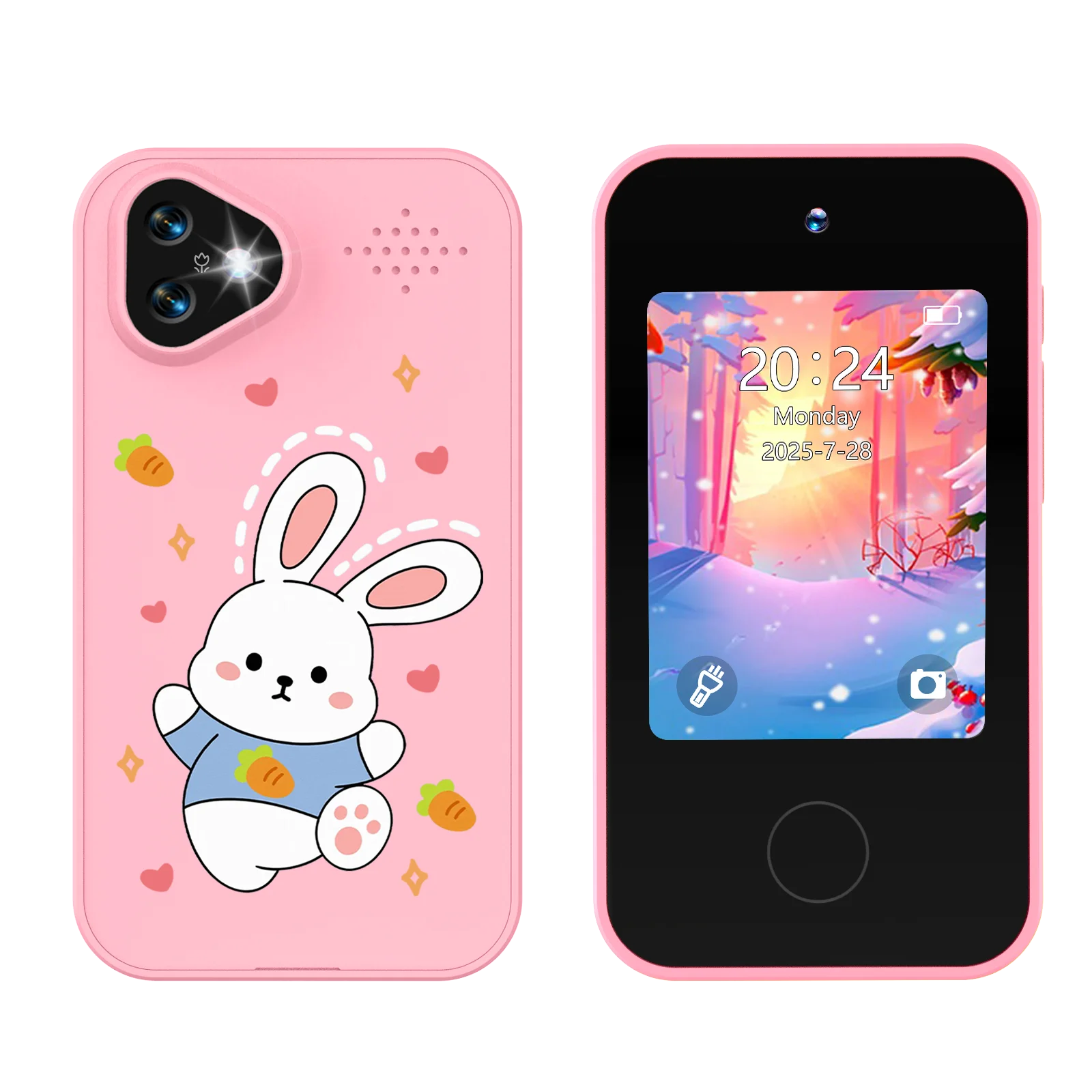 Kids Smart Phone Dual Camera HD 1080P Touchscreen Mini Player Digital Camera Educational Toys for Girls and Boys Christmas Gifts