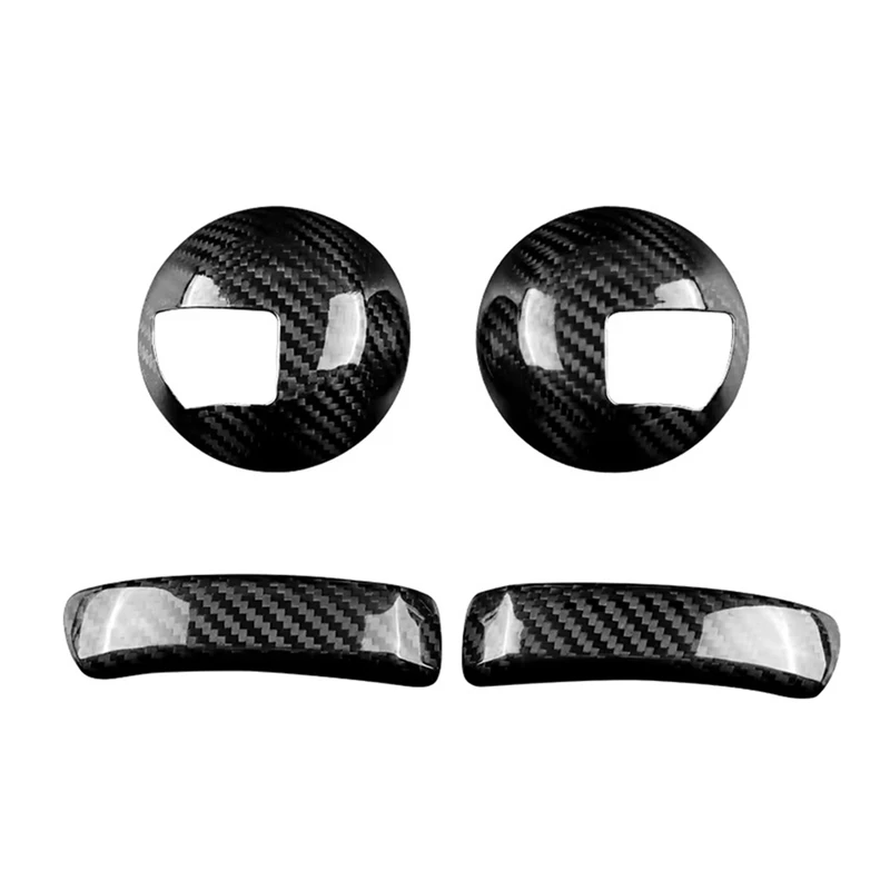 Real Hard Carbon Fiber Car Inner Door Handle Cover Trim For Fiat 500 2008-2023 Abarth 595 695 2012-2023