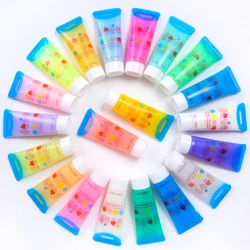 20color Crystal Cream Gel Phone Case DIY Handmade Stationery Box Jelly Crystal Drop Gel Material Bag Accessories