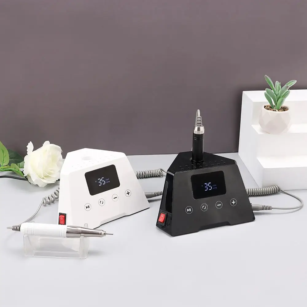 Perceuse à ongles sans noyau 35000 tr/min, perceuse électrique 65W, support de bureau Portable, conception, utilisation de manucure et pédicure