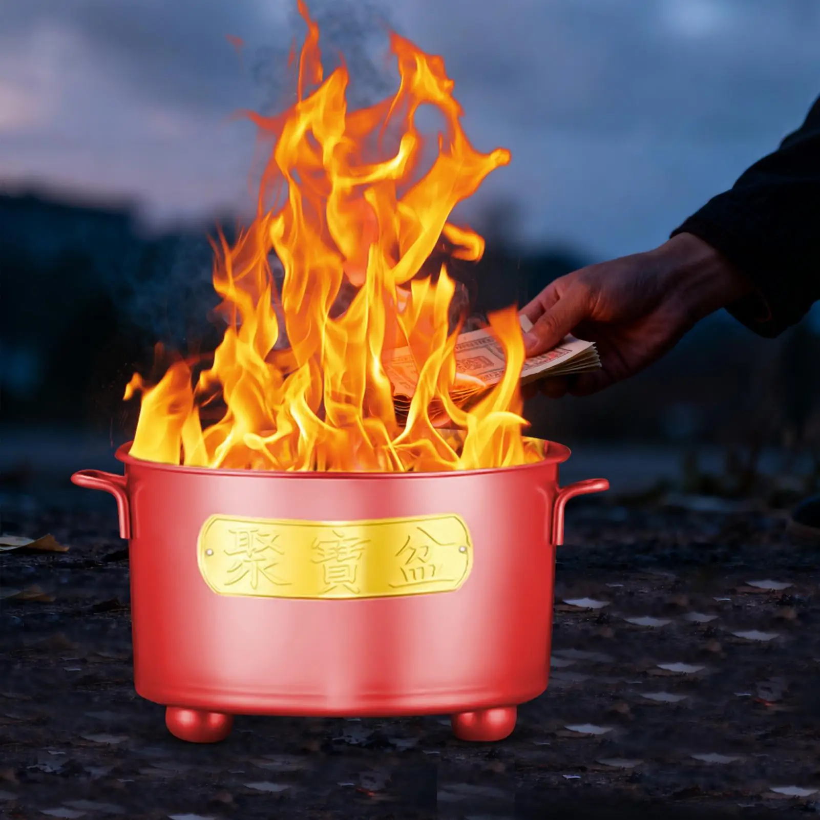 

Fire Barrel Heat-Resistant Incinerator Burner Paper Burning Barrel Cage With Lid For Wood Garbage Garden Backyard Farm Patio