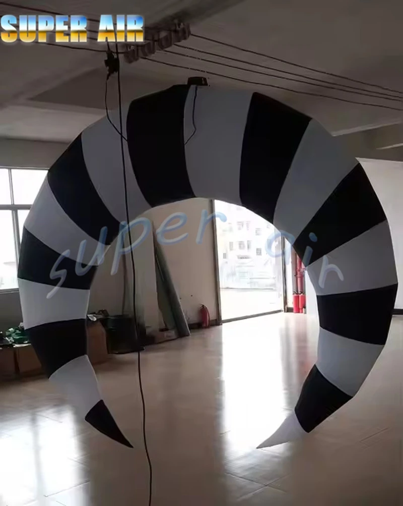 Globo inflable de pie para fiesta de Luna, iluminación led colorida, decoración de escenario, a la venta