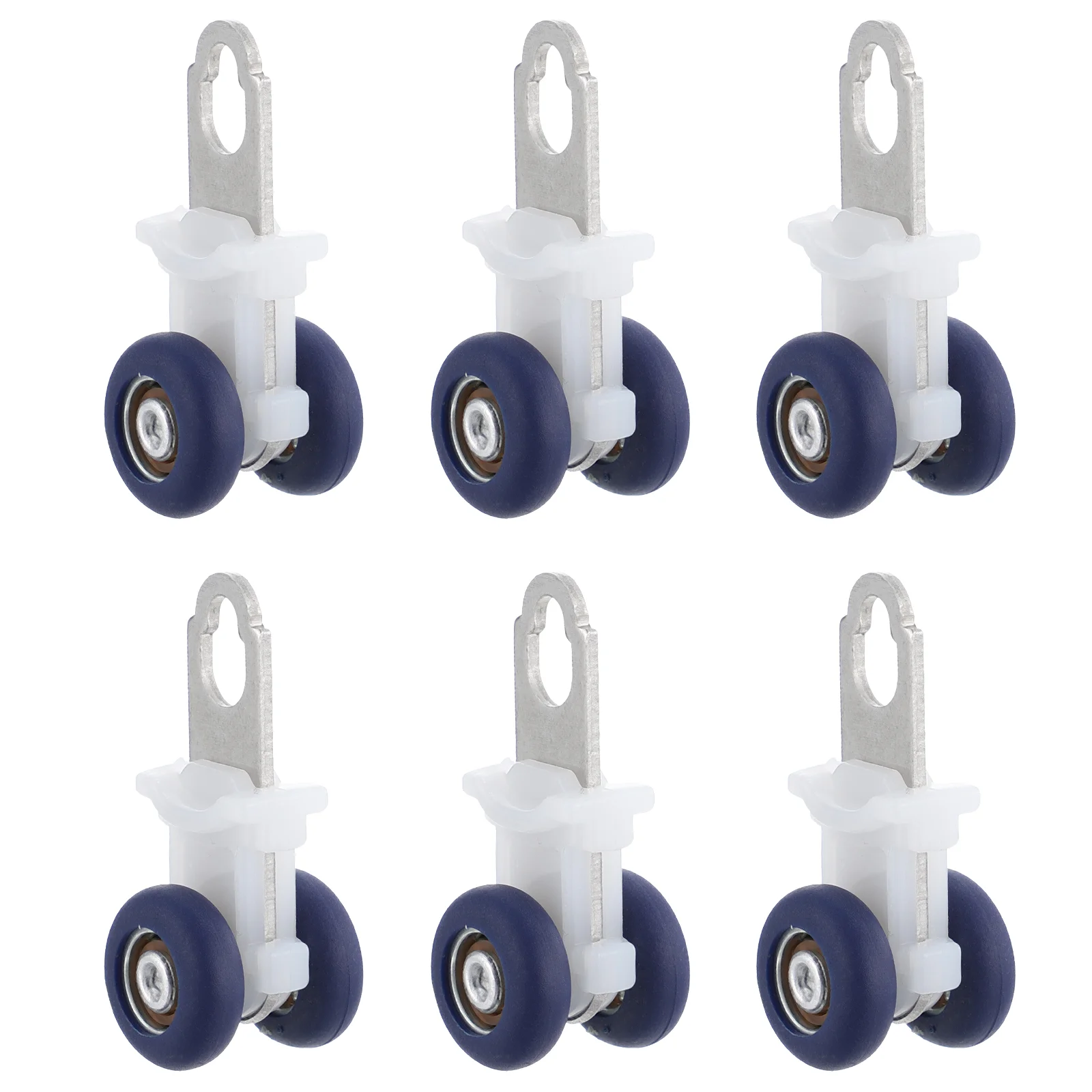 6 Pcs Track Pulley Drapery Curtain Door Screen Window Roller Glider Velvet Curtains