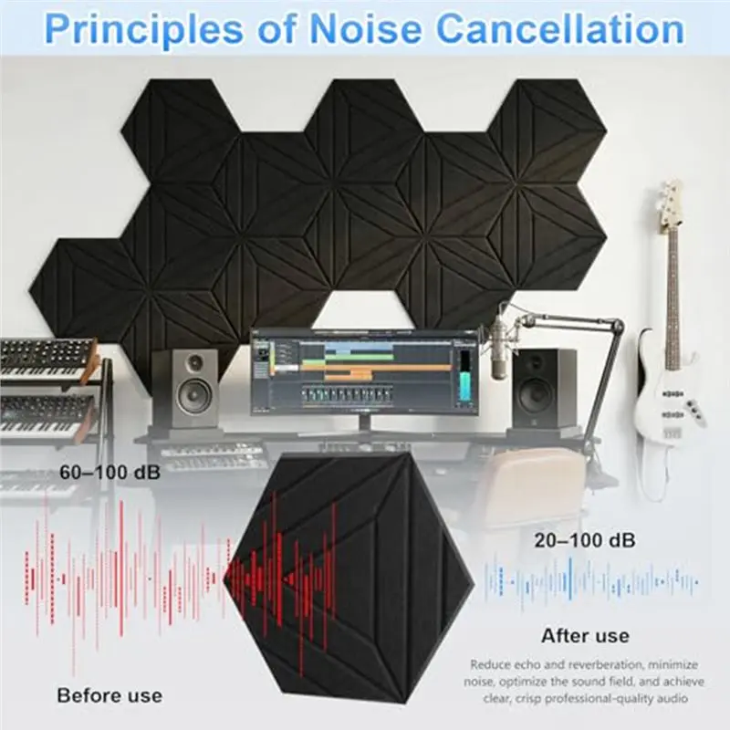 LLCS-Snowflake Sound Proof Foam 12 Pack, Panel 12