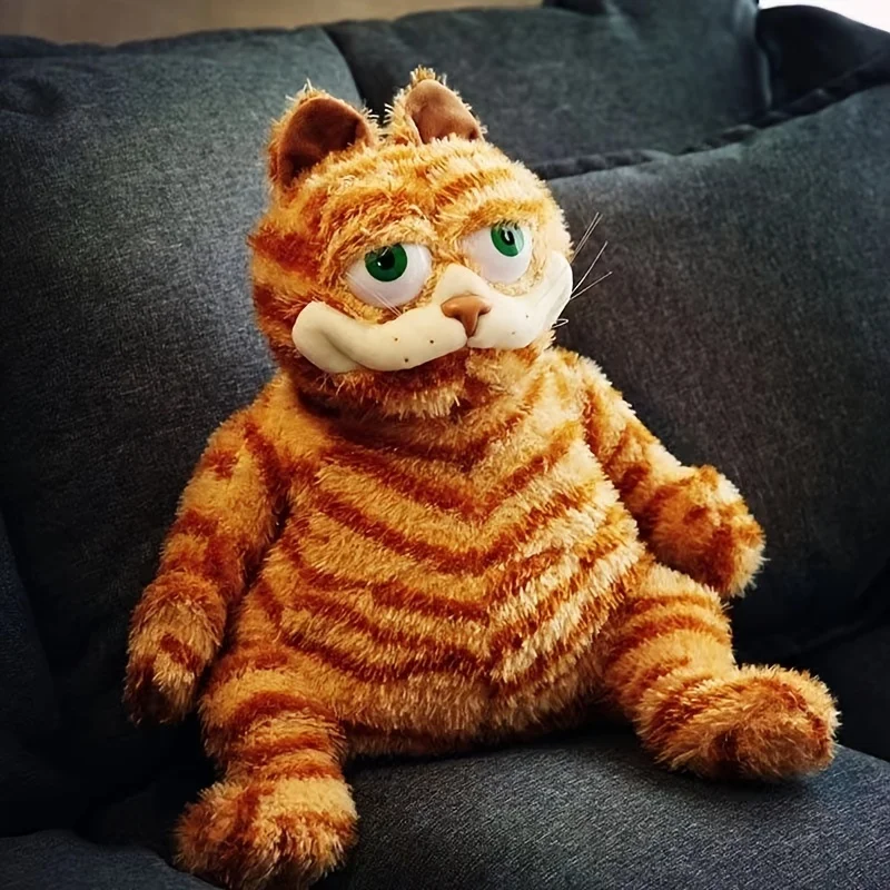 Cute Chubby Orange Tabby Plush Cat Soft Plush Kawaii Stuffed Animal Fat Cat Plush Toy Room Decoration Birthday Gift
