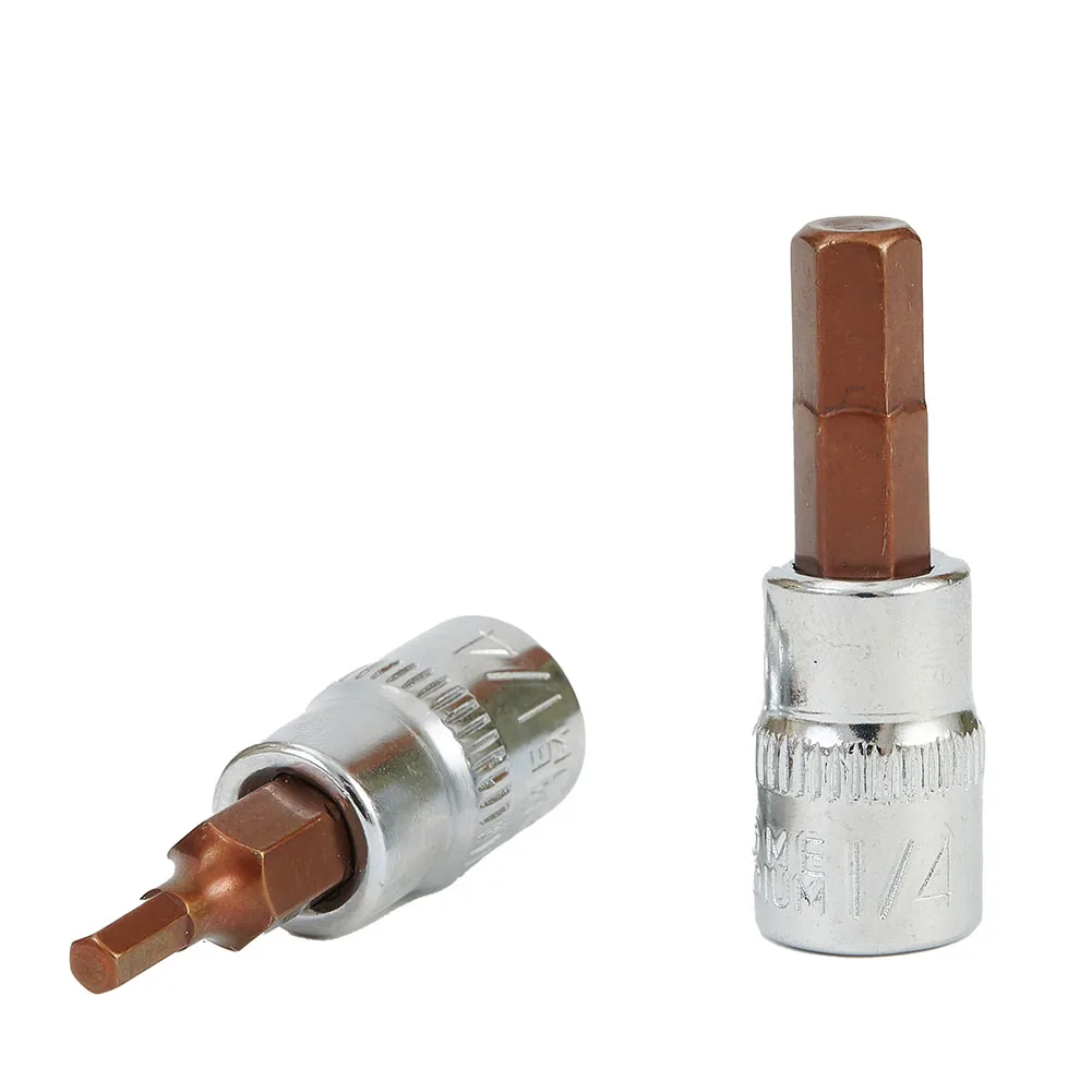 

5PCS Hex Bit Socket Set 14 Inch Screwdriver Bits H3 H4 H5 H6 H7 Chrome Vanadium Steel for Maintenance and Repair