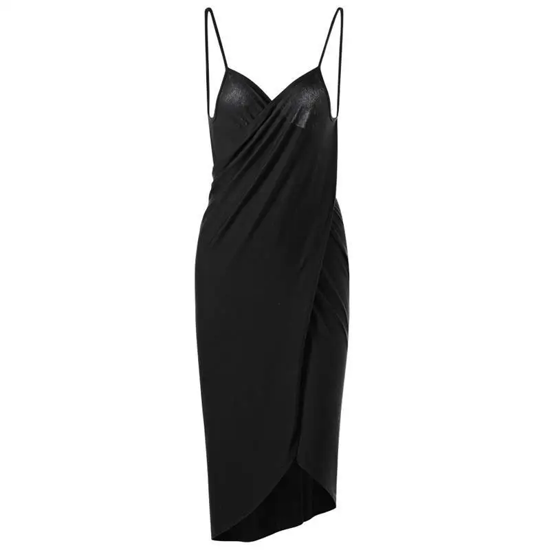 Women Beach Slip Midi Summer One Piece Dress Y2k Streetwear Clothes Black White Sleeveless Bandage Cover Up Dresses For Women